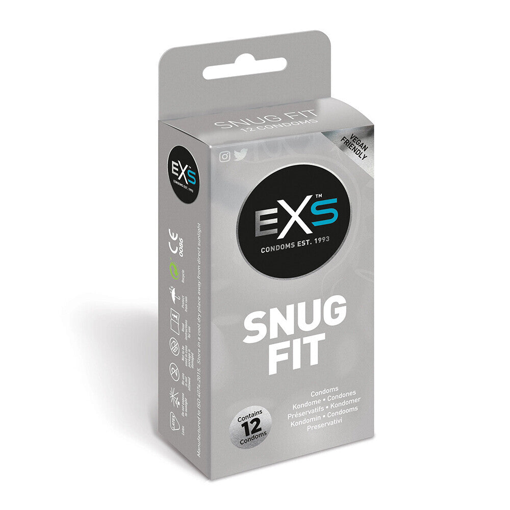 Paquete de 12 preservativos EXS Snug Closer Fitting