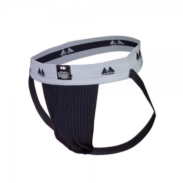 Jockstrap noir avec ceinture de 2 pouces