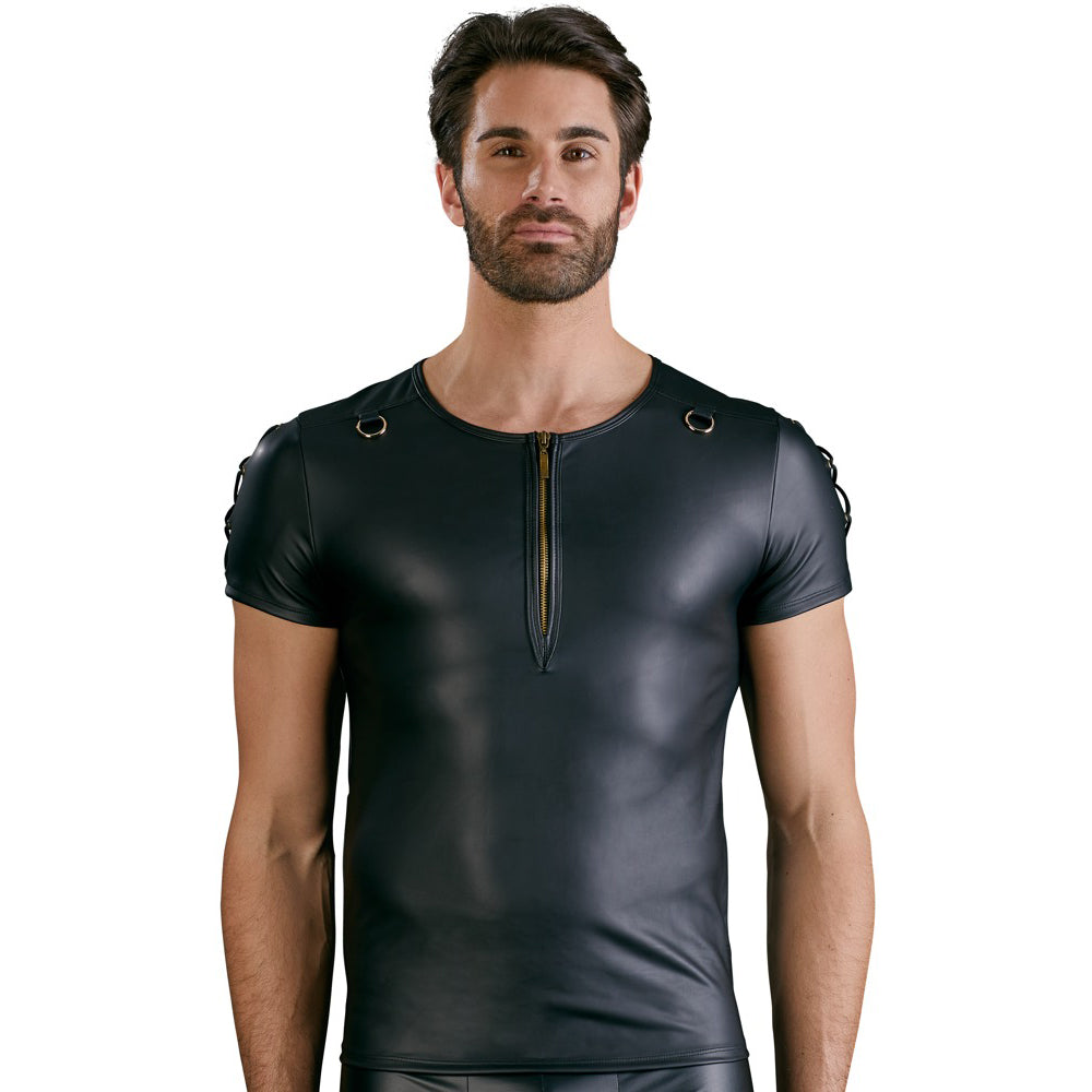 Chemise NEK Noir Mat Coupe Droite