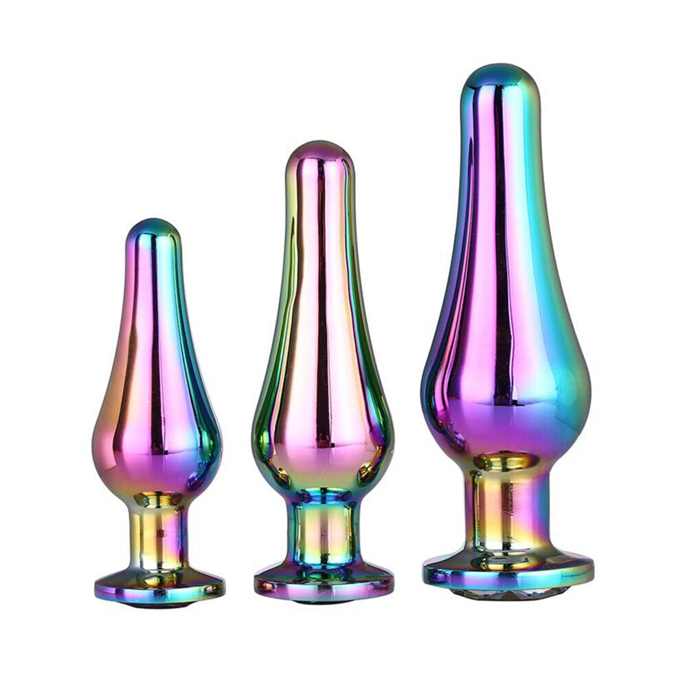 Set de Butt Plug Gleaming Multicolore