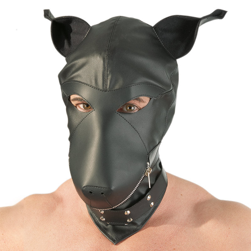 Masque de chien en similicuir