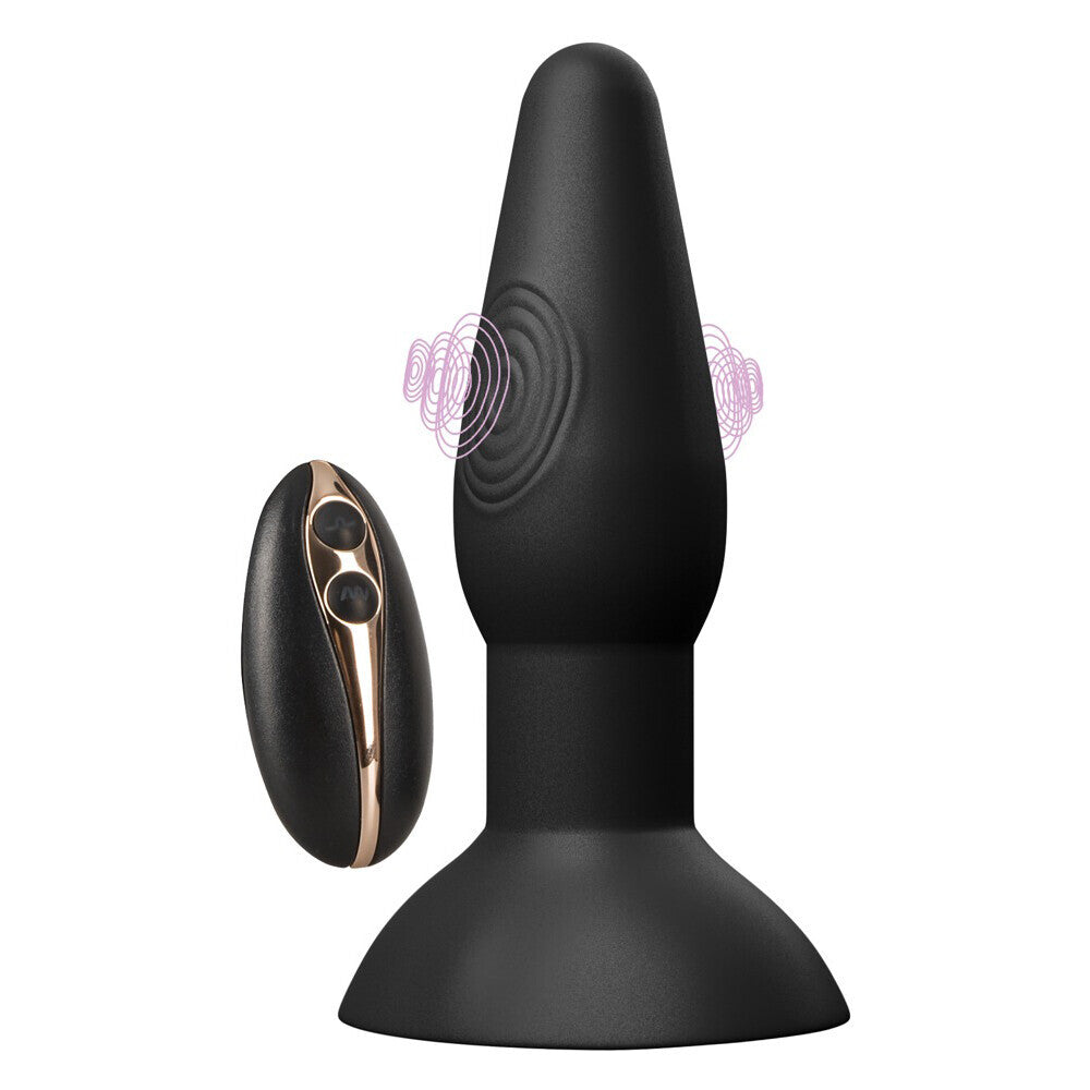 Black Velvet Thumping Rectum Butt Plug