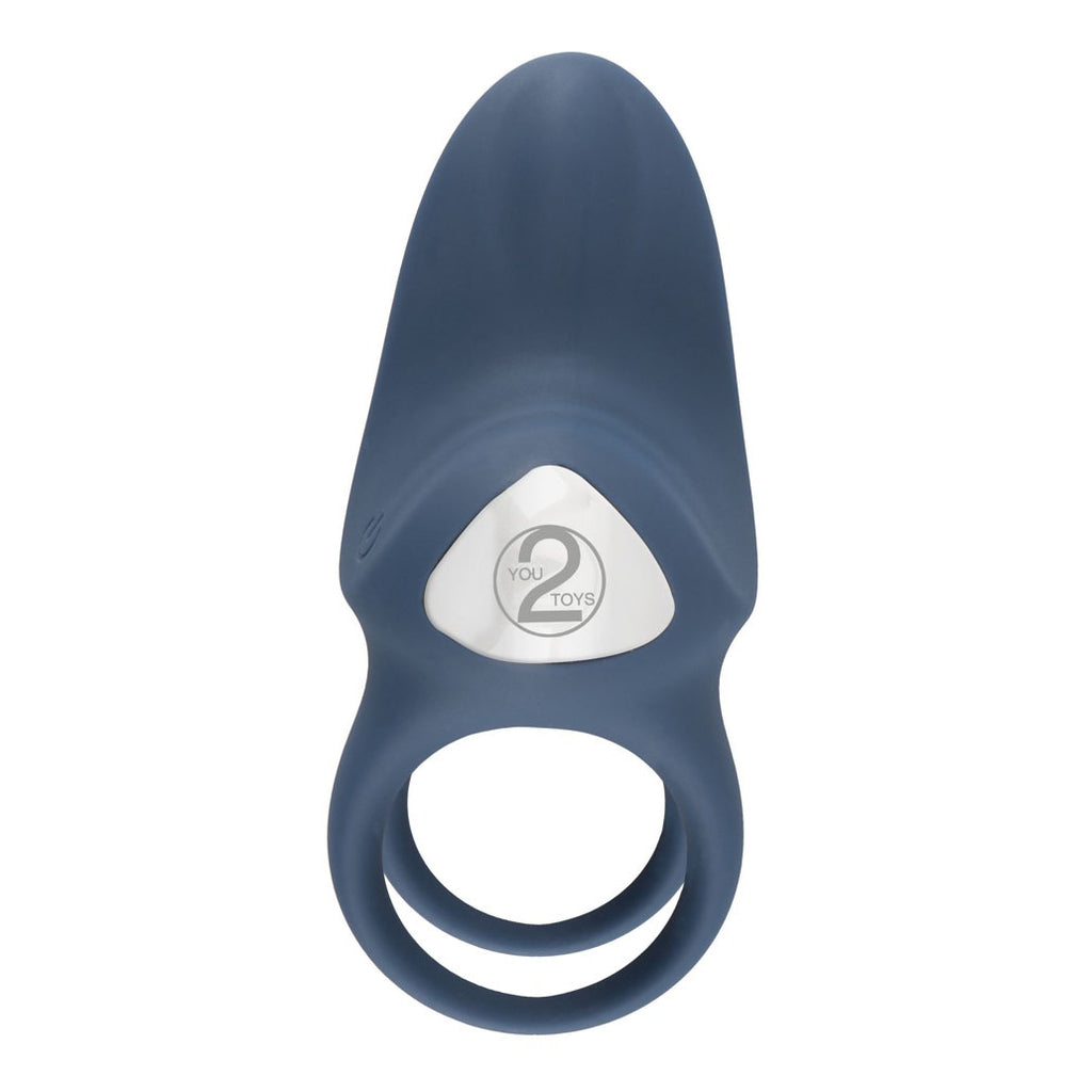 Anillo doble vibrador de silicona recargable