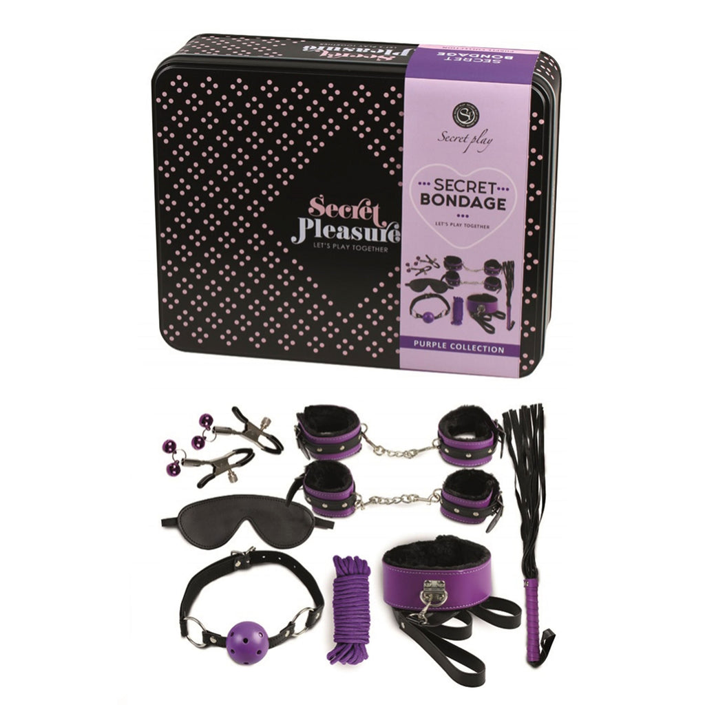 Secret Bondage Kit Colección Negro Y Morado