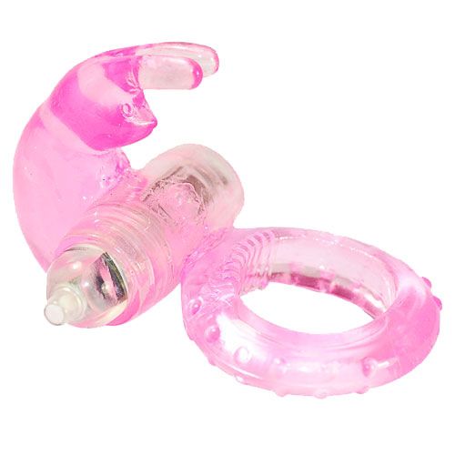 Anillo Vibrador Para Pene Conejo De Gelatina Rosa