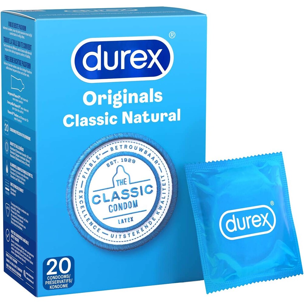 Durex Originals Classic Natural Condoms 20 Pack