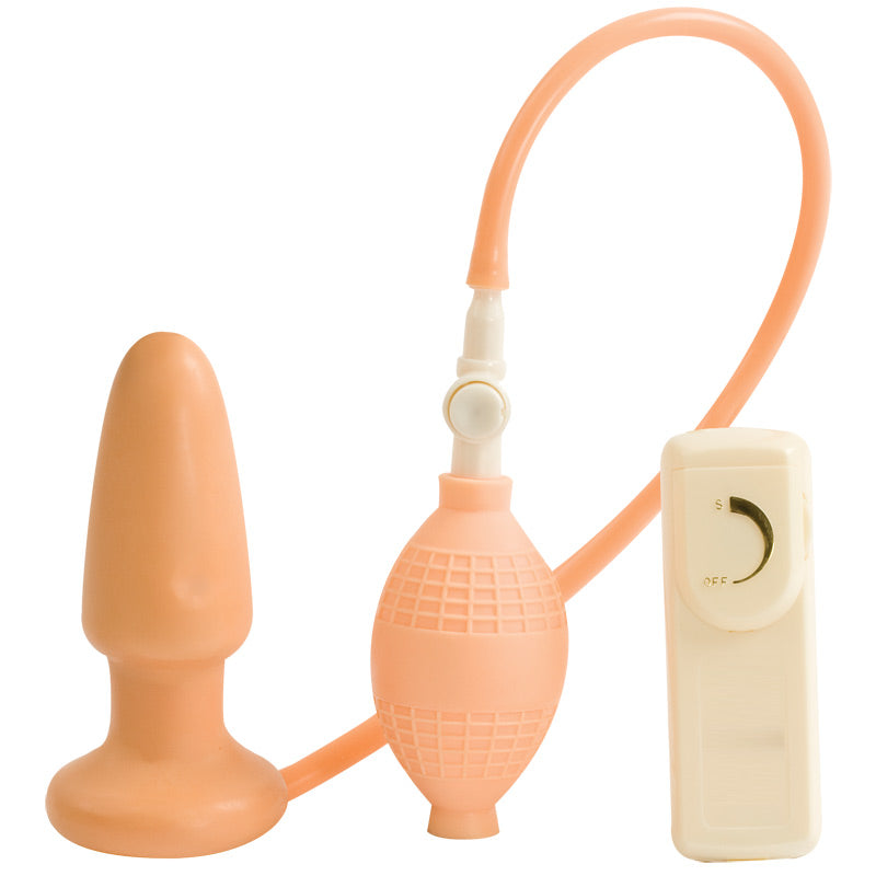 Plug anal de carne vibrante inflable