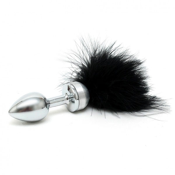 Petit Plug Anal Avec Plumes Noires