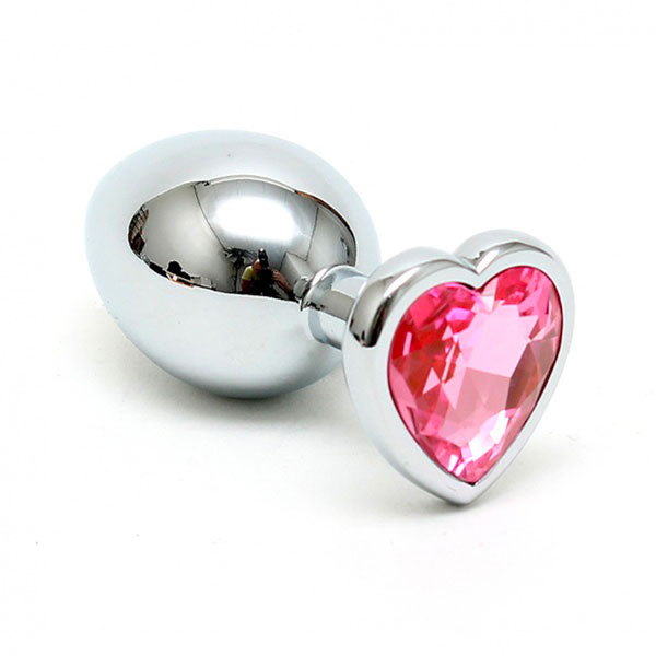 Petit plug anal avec cristal en forme de coeur