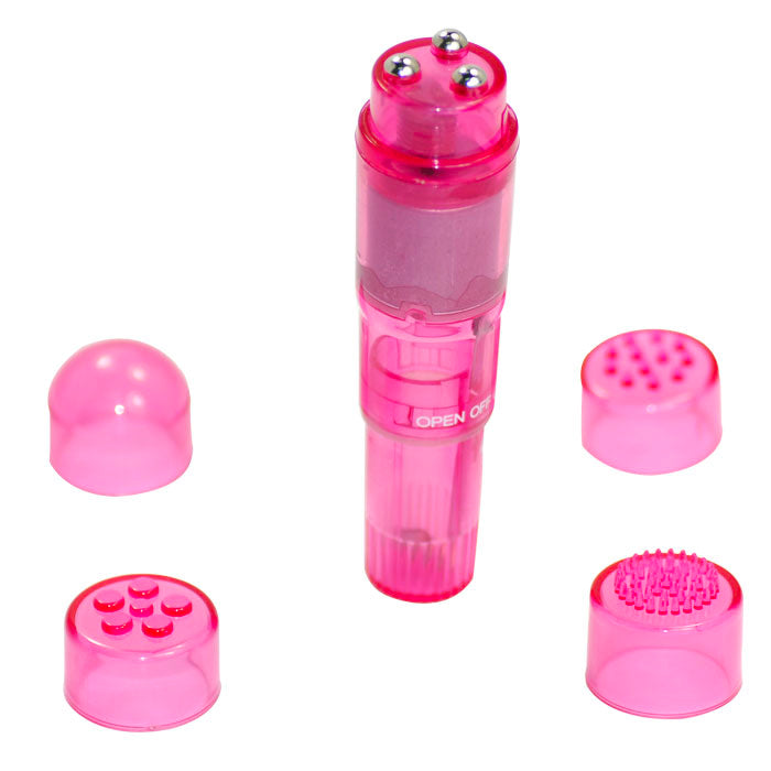 Mini vibromasseur de poche rose puissant