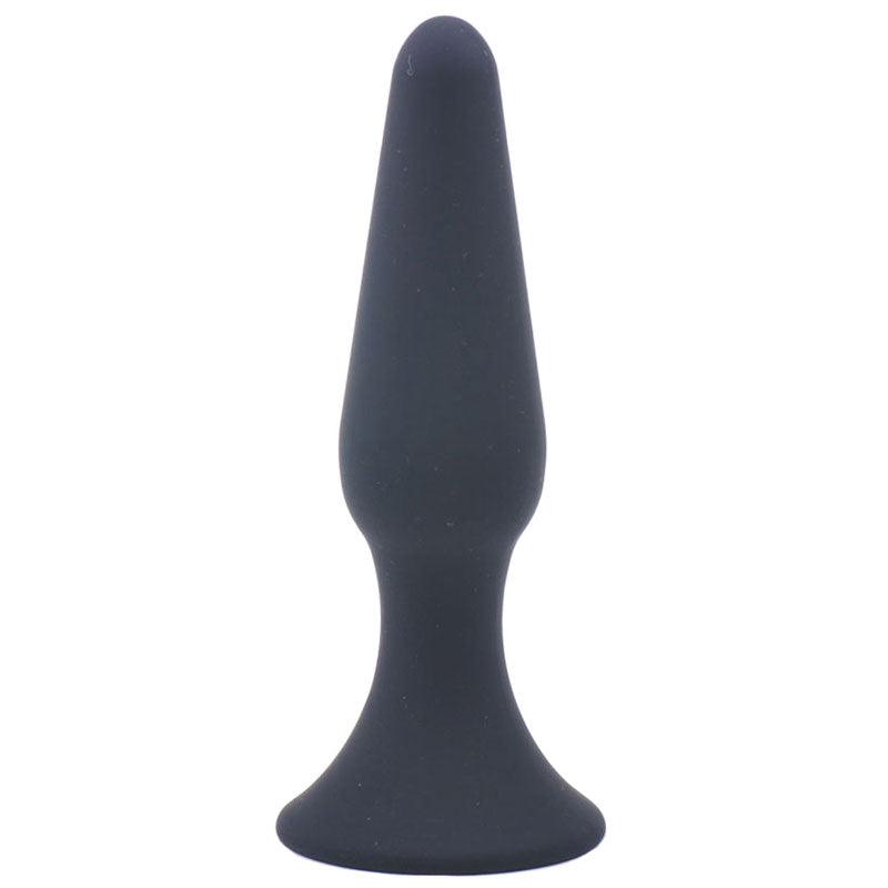 Plug anal moyen classique en silicone noir