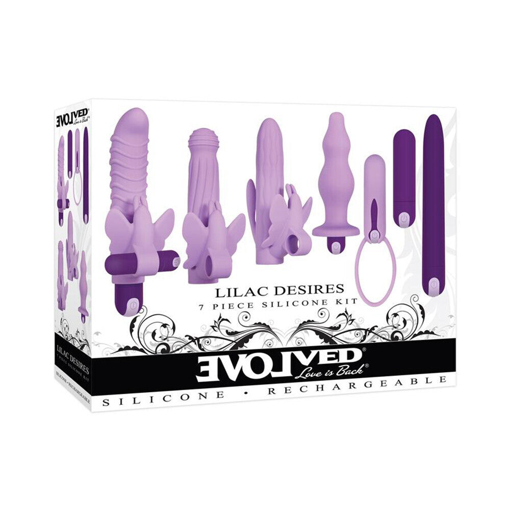 Kit papillon rechargeable en silicone Evolved Lilac Desires