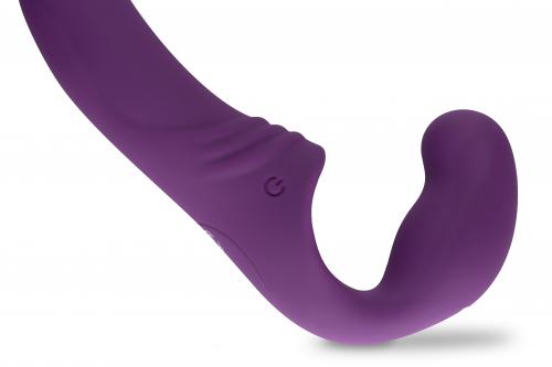 Strapless Strap-On Vibrator - Purple