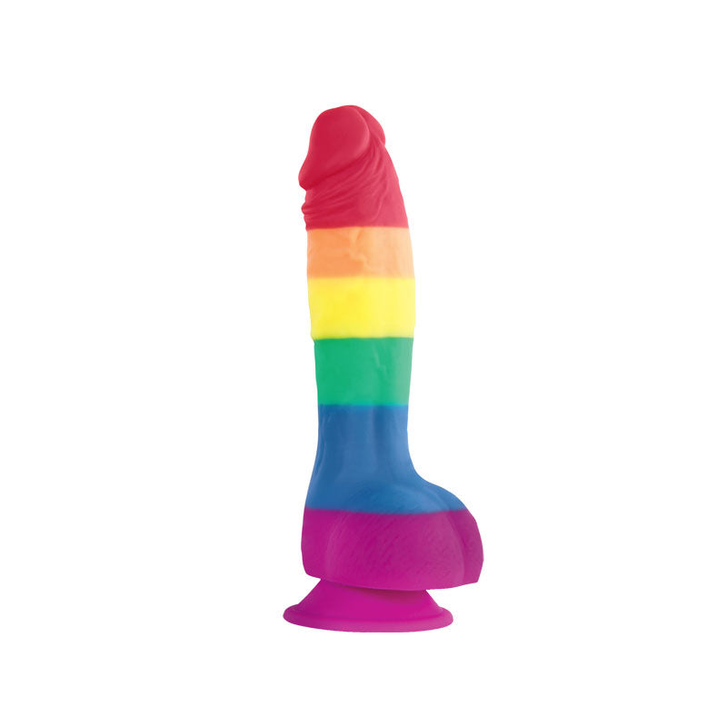 Gode ​​réaliste en silicone avec boules Colors Pride Edition 6 pouces