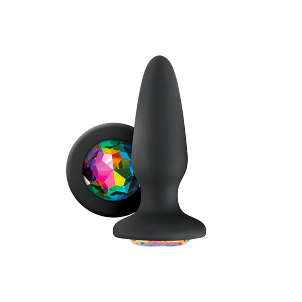 Glams Silicone Rainbow Gem Plug Anal Negro