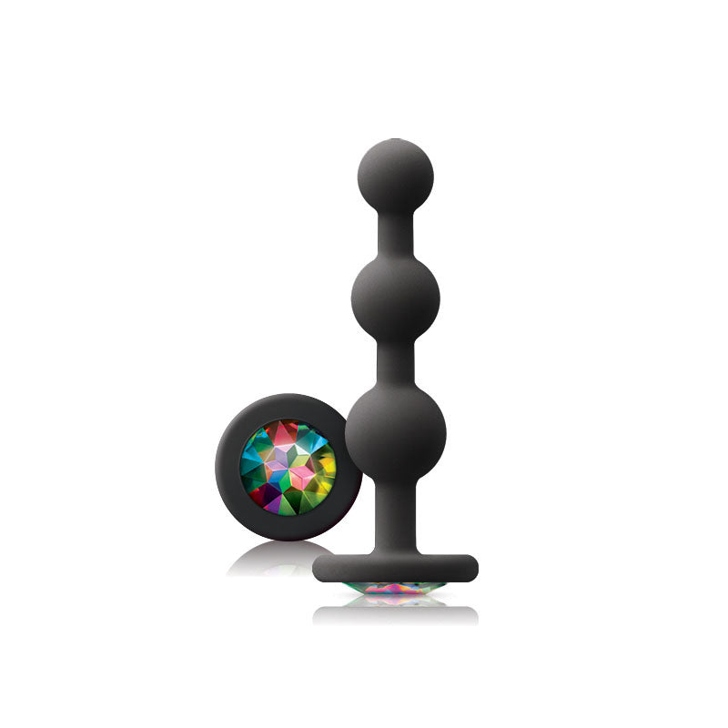 Glams Black Ripple Plug anal Rainbow Gem