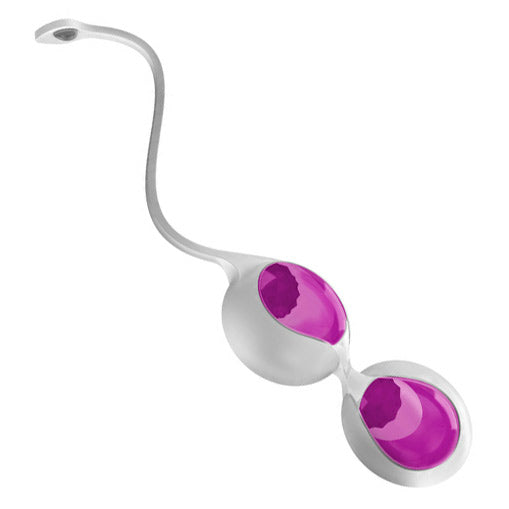 Ovo L1 Love Balls En Silicone Imperméable Blanc Et Violet Clair