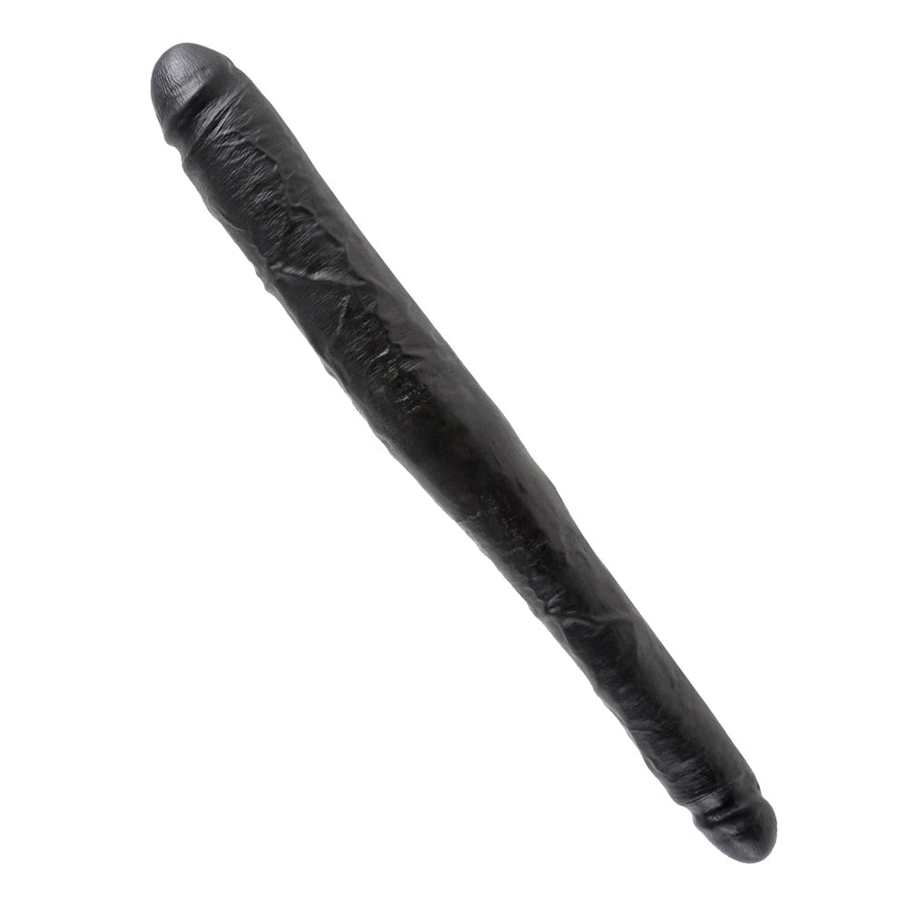 King Cock 16 Pulgadas Tapered Doble Dildo Negro