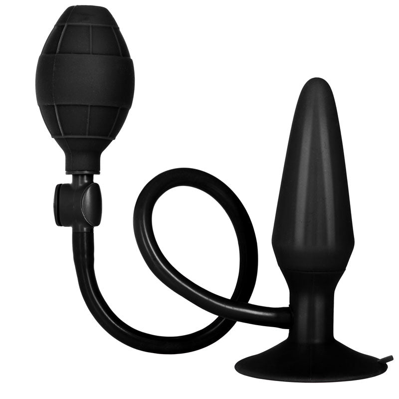 Plug anal moyen gonflable en silicone Black Booty Call Pumper