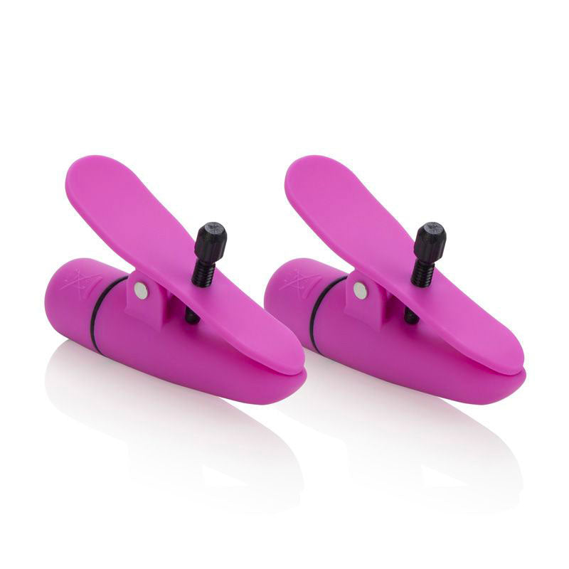 Nipplettes Vibrating Pink Pinzas para pezones ajustables