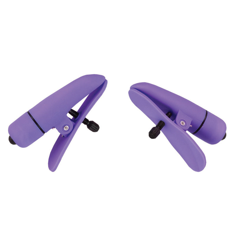 Nipplettes Virbrating Adjustable Purple Nipple Clamps