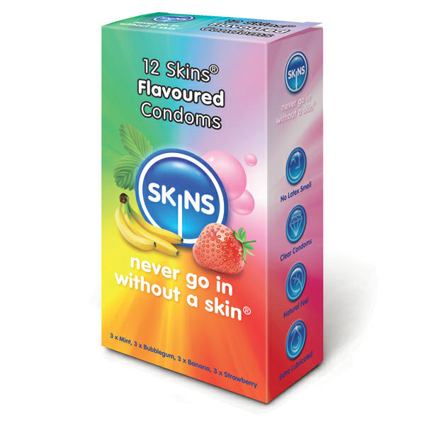 Pack de 12 preservativos con sabor Skins