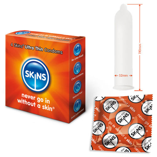 Skins Preservativos Ultra Finos Pack de 4