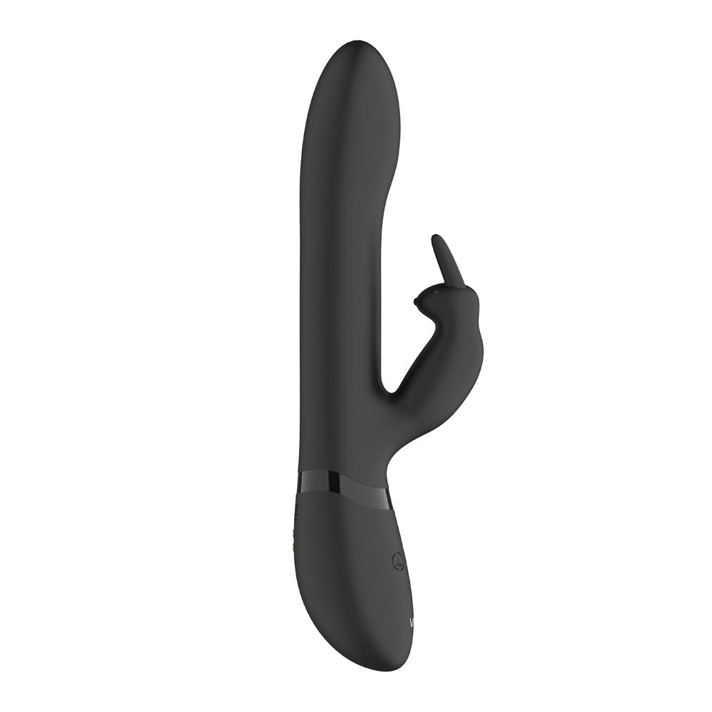 Vive Amoris Vibrador Conejo Negro Con Perlas Estimulantes