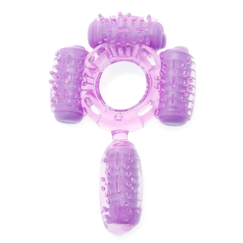 Humm Dinger Super Quad Anillo Vibrador para Pene Morado