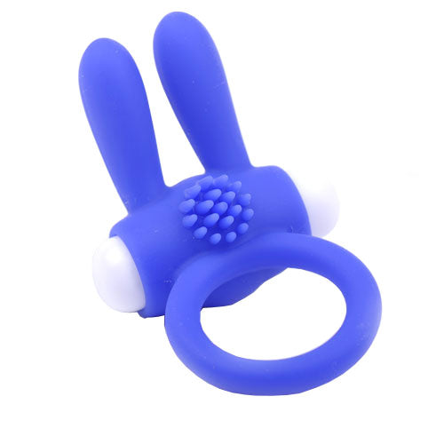 Cockring Con Orejas De Conejo Azul